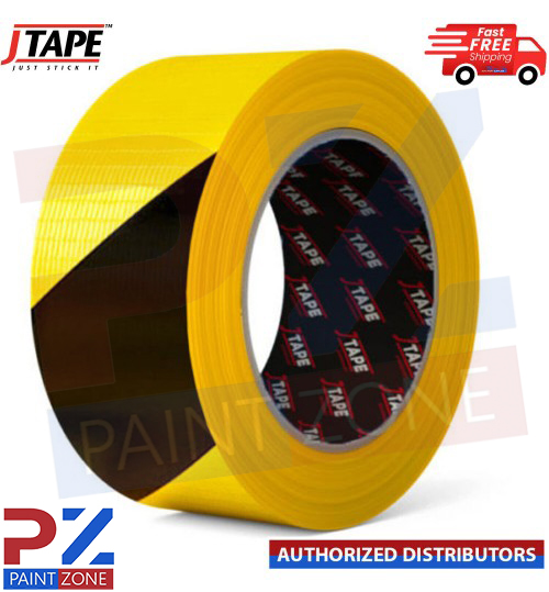 Hazard Tape / Floor Marking Tape black & yellow 2 inches